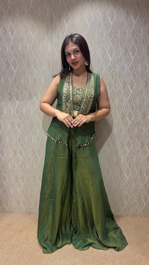 Three-Piece Jacket Style Indo-Western