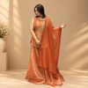 Indo-Western Salsa Fabric Palazzo Set – 3 Piece